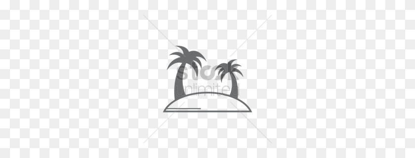 260x260 Palm Trees Clipart - Surfer Clipart Black And White