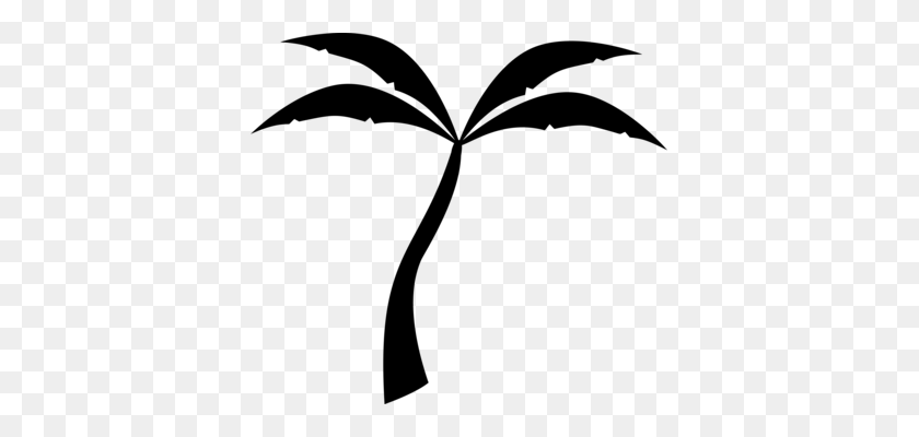 381x340 Palm Trees Computer Icons Diagram Information - Palm Tree Leaves Clip Art
