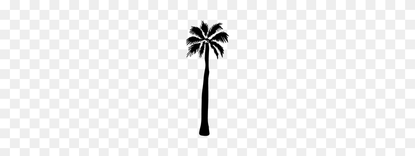 256x256 Palm Trees Silhouette - Palm Tree Silhouette Clipart