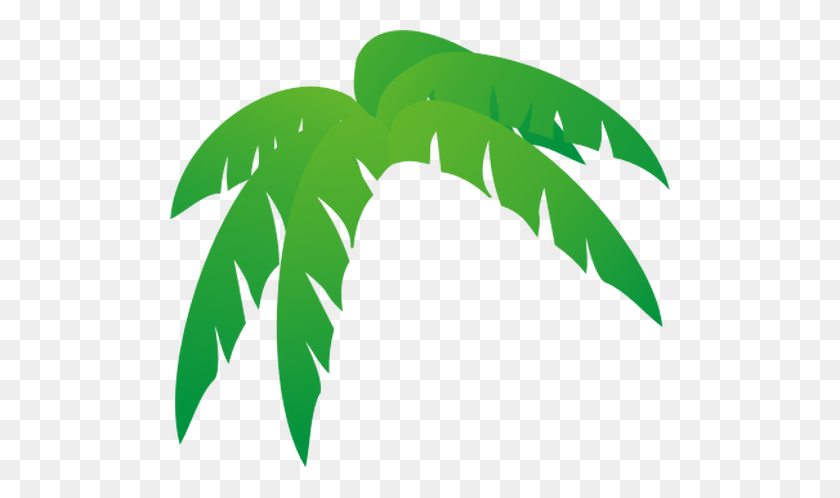 500x438 Palm's Tree Leaves Vector Illustration - Leaf Vector PNG