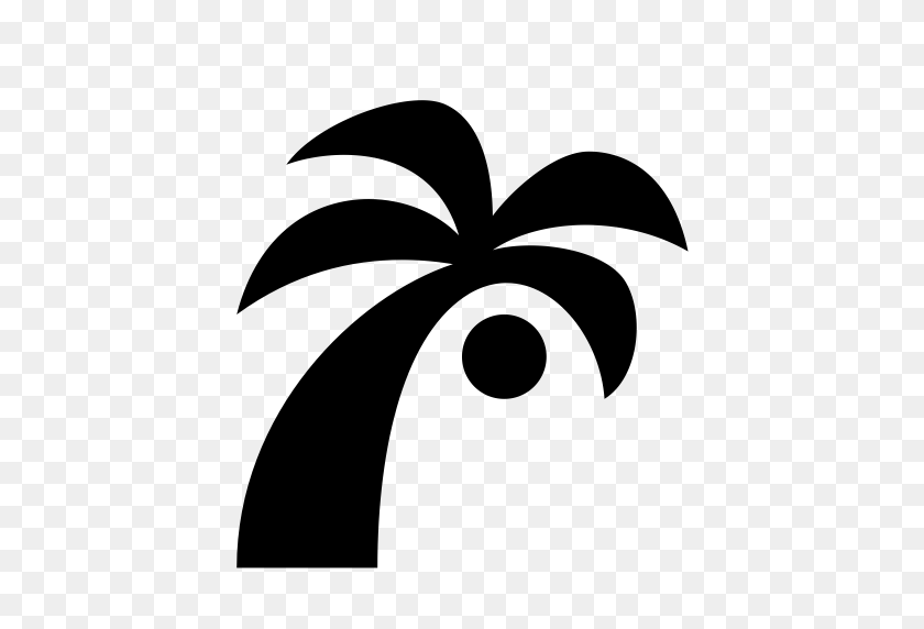 512x512 Palmtree, Travel, Tree Icon With Png And Vector Format For Free - Palm Tree Leaves PNG