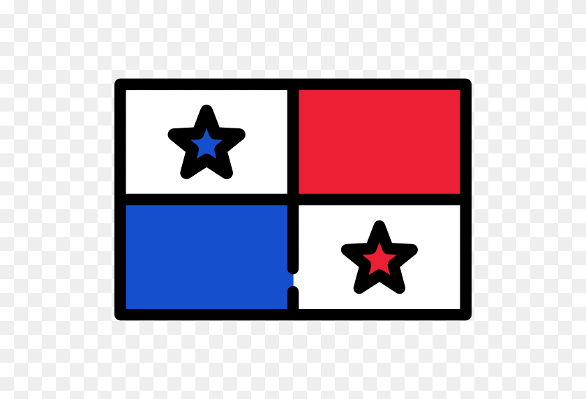512x512 Panamá, Banderas, País, Bandera, Mundo, Icono De Nación - Bandera De Panamá Png