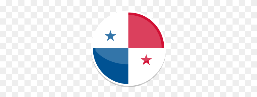 256x256 Значок Панамы Myiconfinder - Флаг Панамы Png