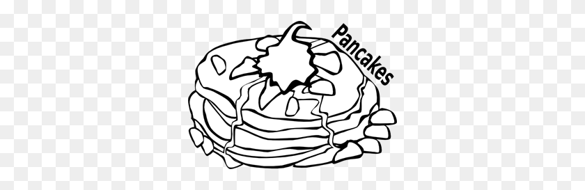 300x213 Pancakes Png Clip Arts For Web - Pancakes Clipart Black And White