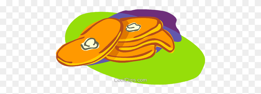 480x243 Pancakes With Butter, Flapjacks Royalty Free Vector Clip Art - Pancake Clipart