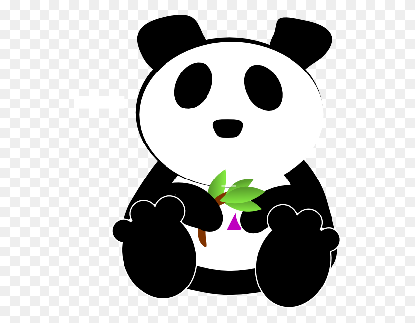 540x595 Panda Bamboo Clipart - Bamboo Stick Clipart