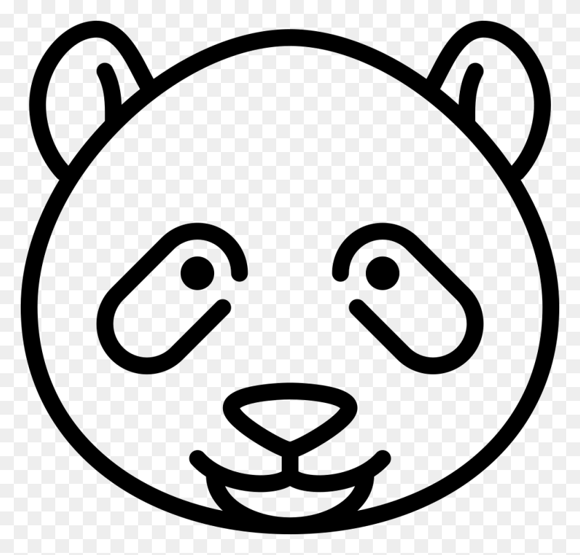 980x934 Панда Медведь Голова Png Значок Скачать Бесплатно - Лицо Панды Png