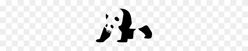 190x116 Panda Bear Silhouette - Bear Silhouette PNG