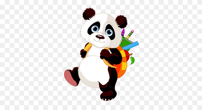 Panda Bears - Three Little Pigs Clipart