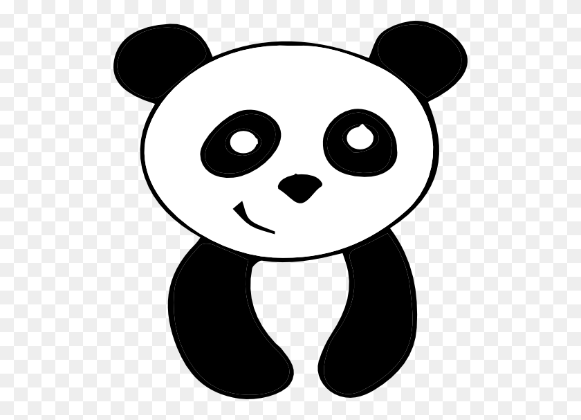 512x547 Panda Clipart Face - Clipart De Cara De Cerdo En Blanco Y Negro