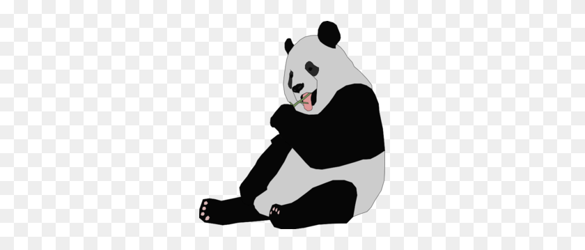 267x299 Panda Eating Clip Art - Eating Clipart Black And White