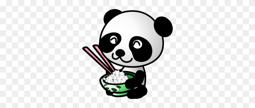 Panda Comiendo Arroz Clipart Panda Panda, Panda Lindo - Comiendo Comida Clipart