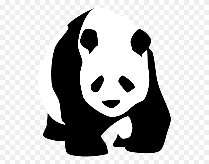 534x597 Panda Face Clipart Blanco Y Negro - Panda Face Clipart