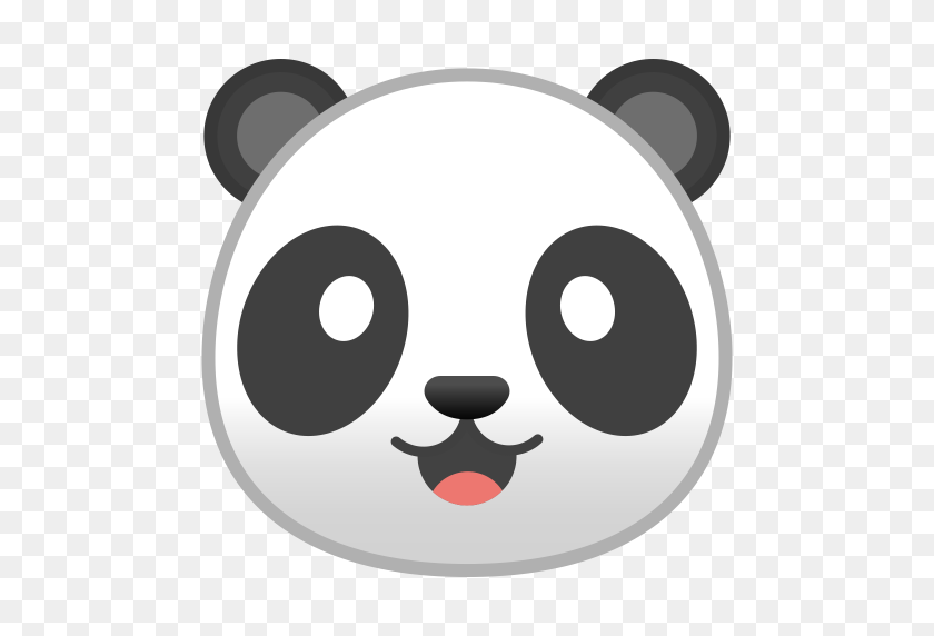 512x512 Значок Лицо Панды Ното Смайлики Животные Набор Иконок Природы Google - Лицо Панды Png