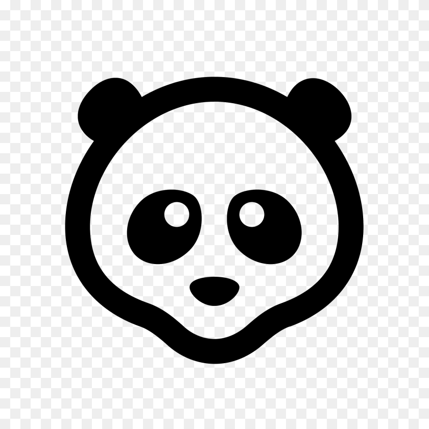 1600x1600 Panda Icon - Panda Face PNG
