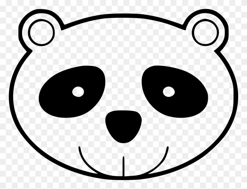 980x732 Panda Png Icon Free Download - Panda Face PNG