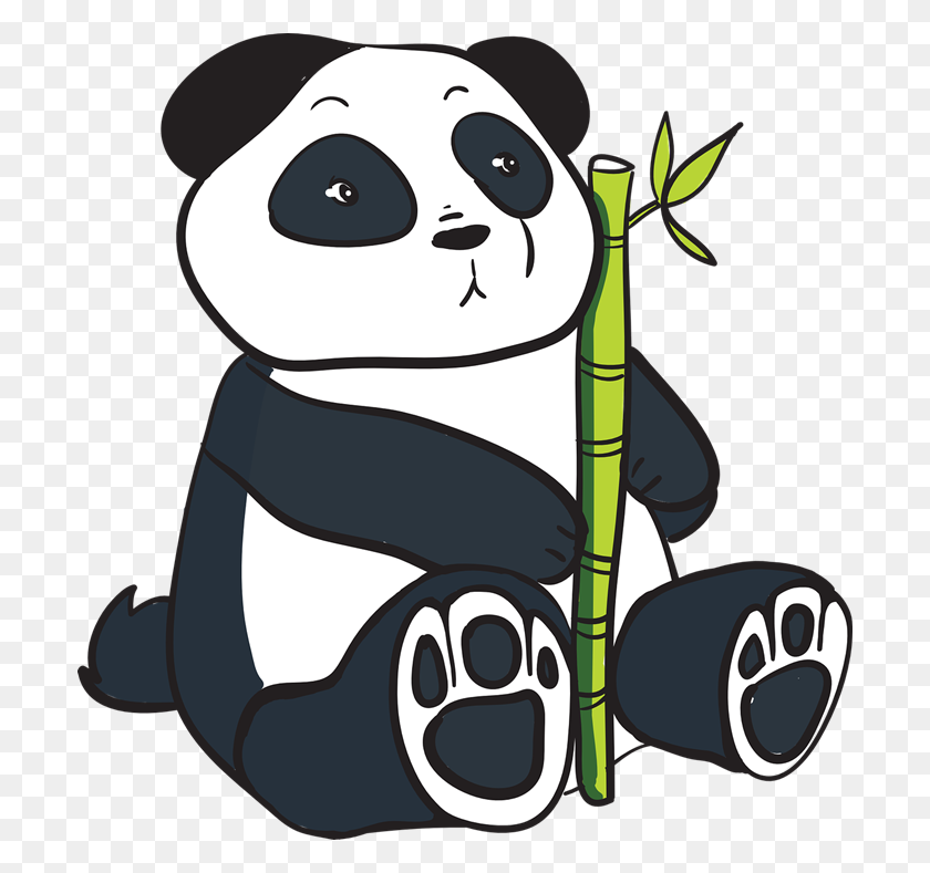 700x729 Panda With Bamboo Clipart - Kung Fu Panda Clipart