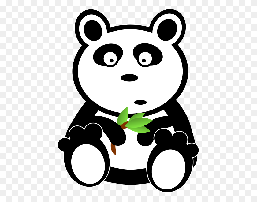 465x600 Panda With Bamboo Leaves Png Clip Arts For Web - Bamboo Stick Clipart