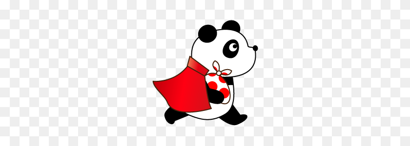 240x240 Pandaman Flying Cute Panda In Love Line Stickers Line Store - Cute Panda PNG