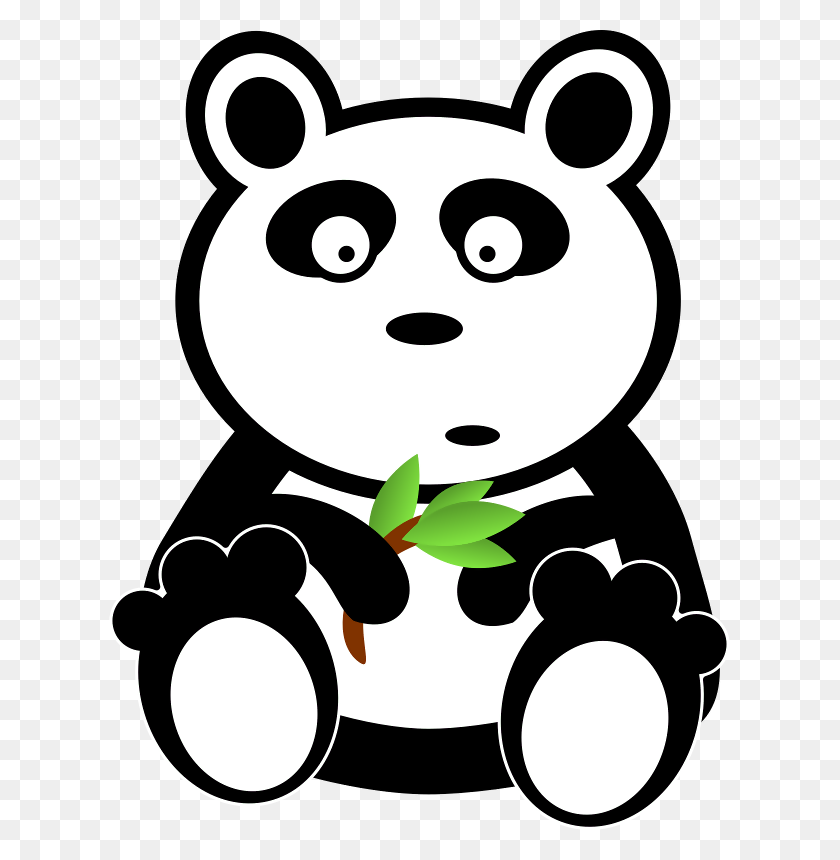 621x800 Pandas And Bamboo Leaves Free Download Png Vector - Pandas PNG