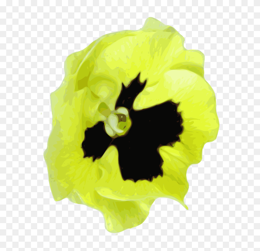 596x750 Pansy Flower Yellow Petal Computer Icons - Pansy Clipart