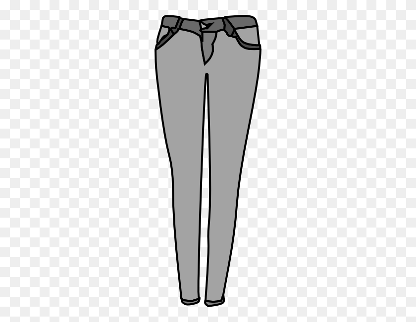 216x591 Pant Clipart Jean - Pants Clipart Black And White