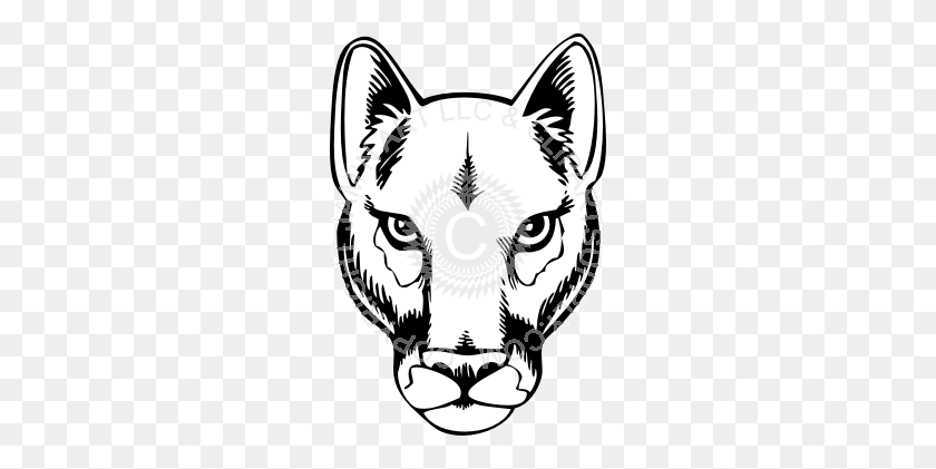 248x361 Panther Face Black White - Panther Clipart Black And White