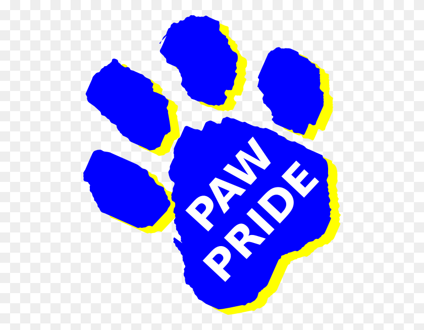 510x593 Panther Pride Paw Print Clip Art Clipart - Panther Clipart Free