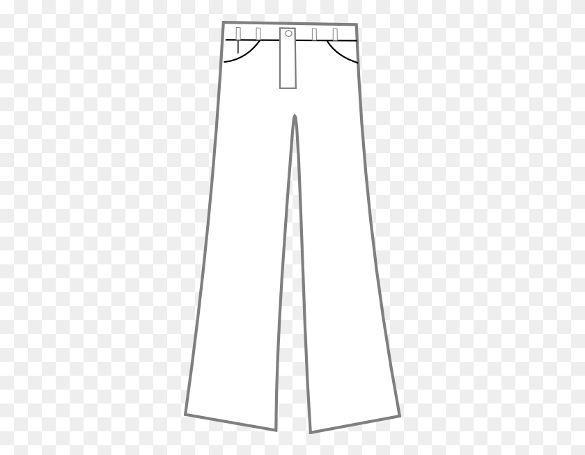 312x594 Pants Black And White Clip Art - Pants Clipart Black And White