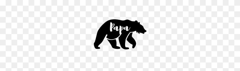 190x190 Papa Bear - Bear Silhouette PNG