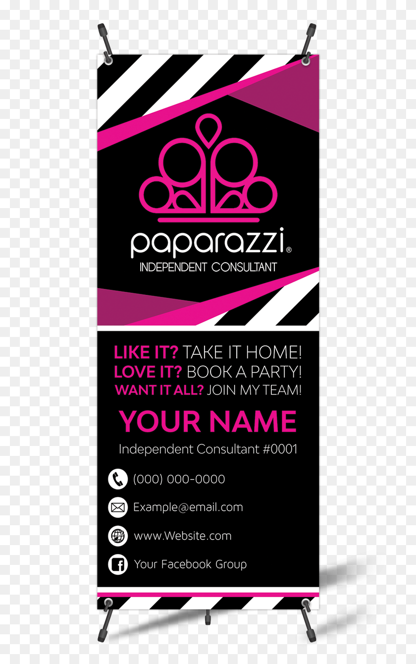 768x1280 Paparazzi Vertical Banner With X Banner Stand - Paparazzi Jewelry Logo PNG