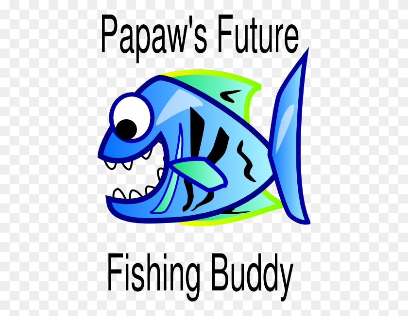 438x592 Papaw S Future Fishing Buddy Clip Arts Download - Shark Clipart PNG
