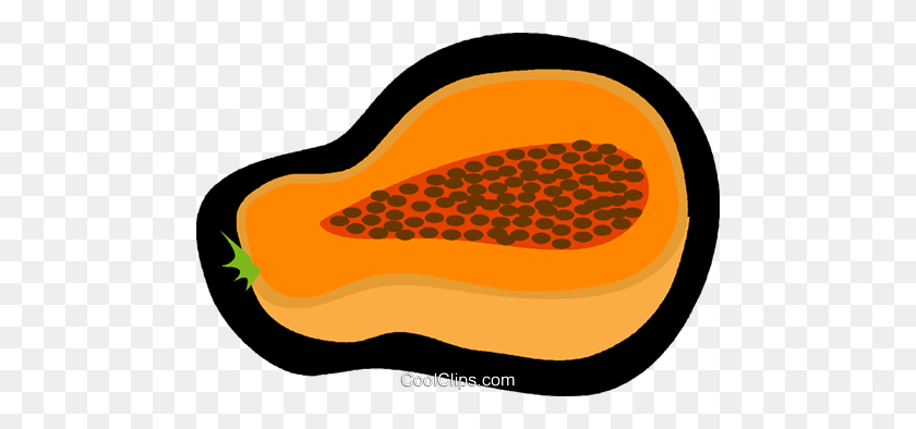 480x334 Papaya, Exotic Fruit Royalty Free Vector Clip Art Illustration - Papaya Clipart