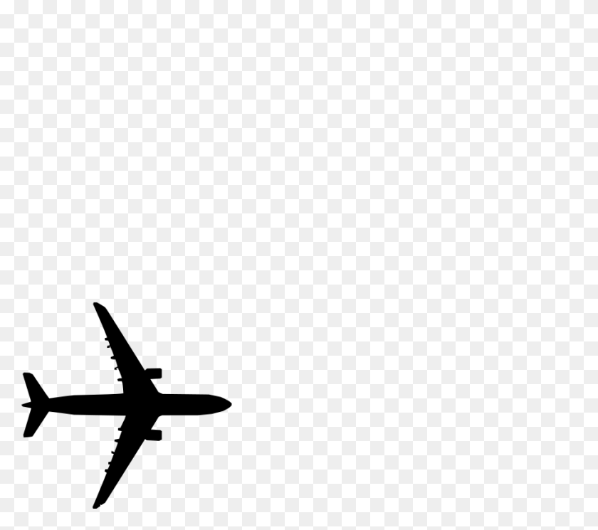 900x791 Бумажный Самолетик Картинки - Самолетик Черно-Белый Клипарт