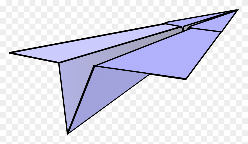 2400x1318 Paper Airplane Drawing - Crumpled Paper Clipart