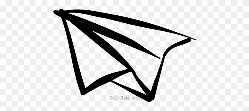 480x315 Paper Airplane Royalty Free Vector Clip Art Illustration - Paper Airplane Clipart