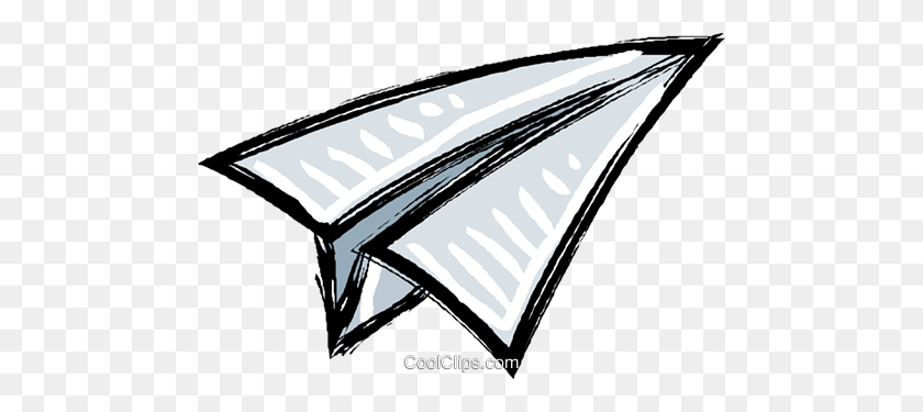 480x315 Paper Airplane Royalty Free Vector Clip Art Illustration - Paper Plane Clipart