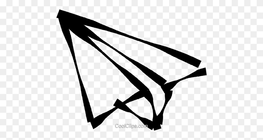 480x387 Paper Airplane Royalty Free Vector Clip Art Illustration - Plane Clipart Transparent