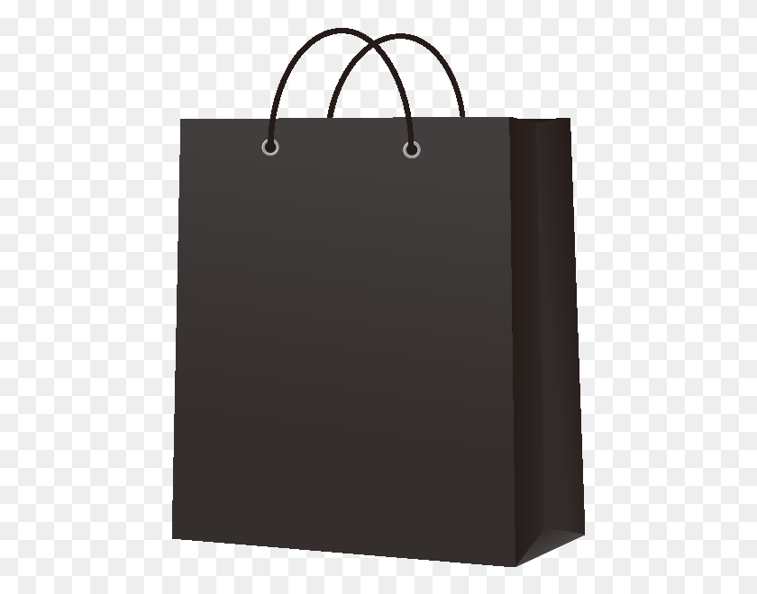460x600 Paper Bag Black Vector Icon - Paper Bag PNG