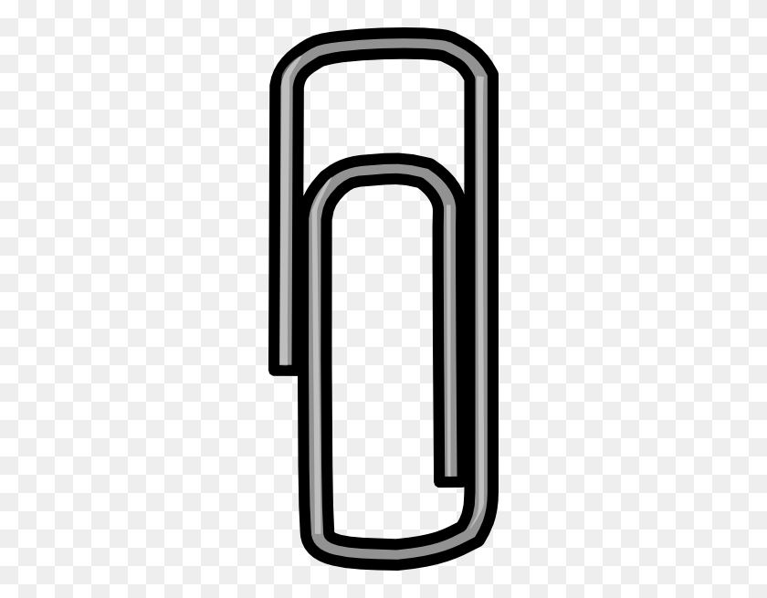 252x595 Paper Clip Clip Art Free Vector - Welding Clipart Black And White