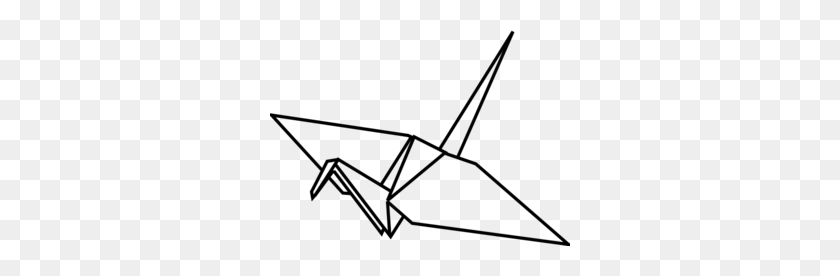 300x216 Paper Crane Clip Art - Origami Crane Clipart