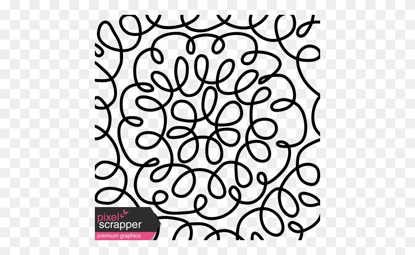 456x456 Paper Overlay Template Graphic - Filigree PNG