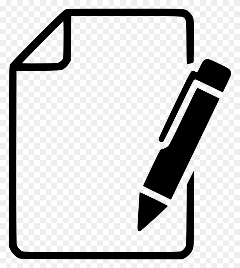 872x980 Paper Pen Png Icon Free Download - Paper Icon PNG