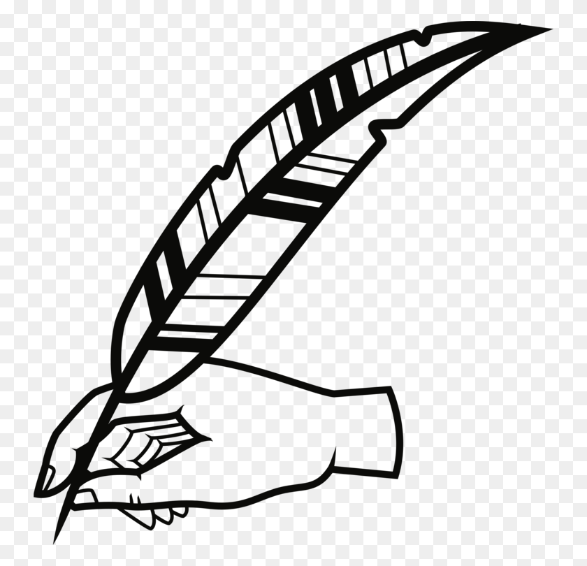 744x750 Paper Quill Pens Handwriting - Writing Clipart Free