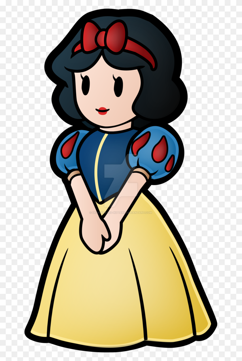 669x1193 Paper Snow White - Disney Snow White Clipart
