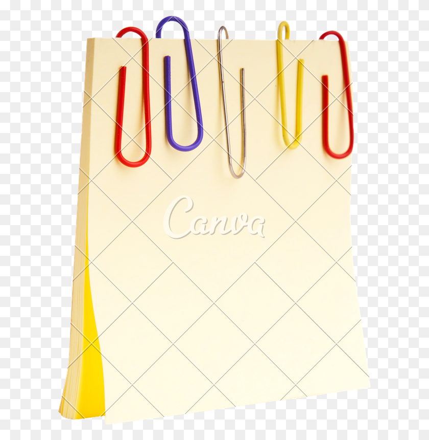 613x800 Paperclips And Notepaper - Note Paper PNG