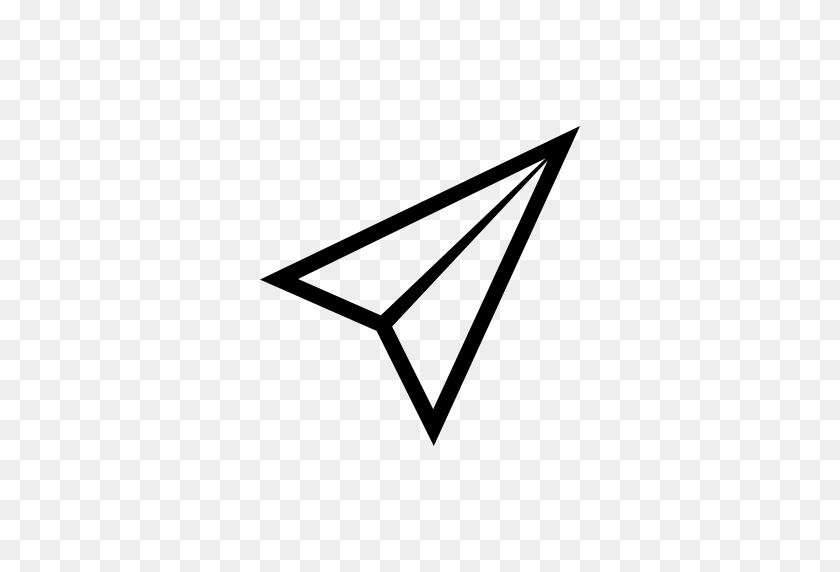 512x512 Paperplane Outline, Paperplane Icon With Png And Vector - Paper Plane PNG
