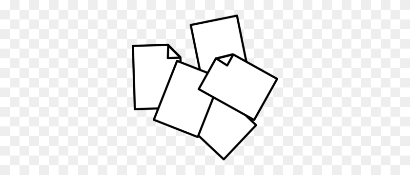 300x300 Papers Clip Art - White Square Clipart