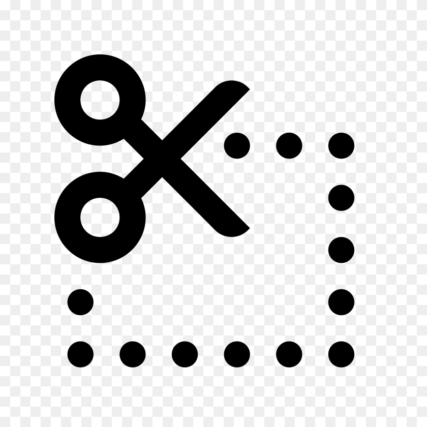 1600x1600 Para Recortar Icon - White Dotted Line PNG
