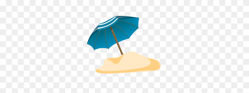 256x256 Parasol Sand Icon Summer Blue Iconset Dapino - Sand PNG